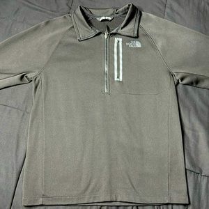 The North Face: Black Long-Sleeve Sweater with Zipper